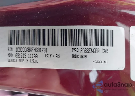 2015 Chrysler 200 Limited from USA, damaged, VIN 1C3CCCABXFN681791